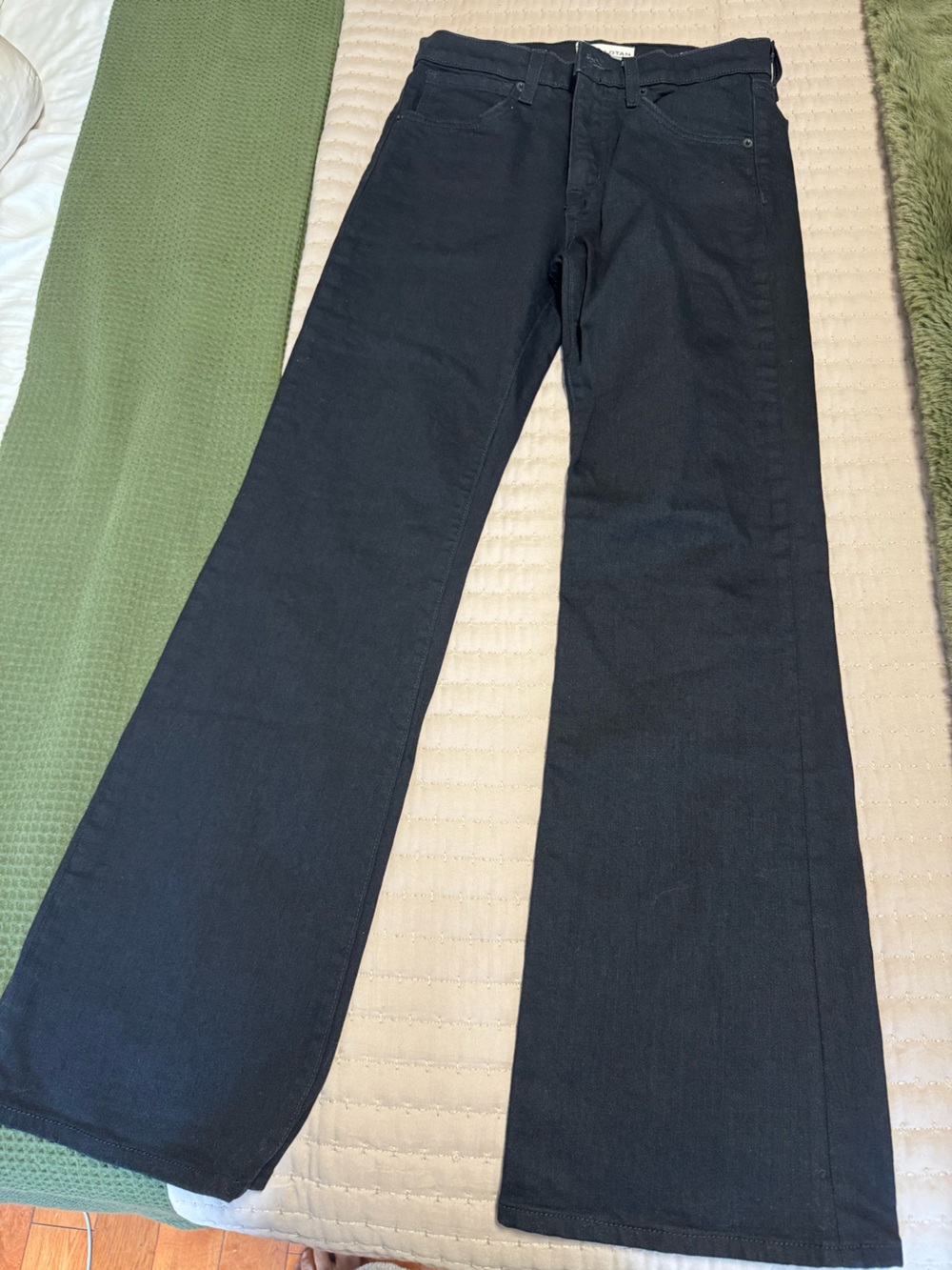 Nili Lotan Black Wide-Leg Flare Jeans